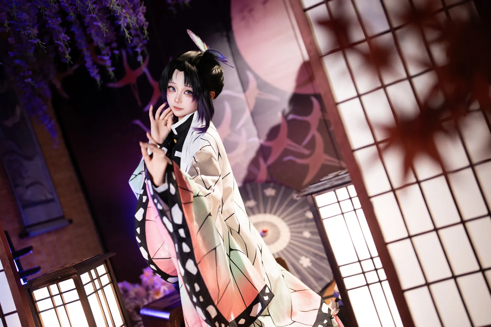 【蝴蝶忍cos】鬼灭之刃毒药般的紫藤花影 - 第 3 张
