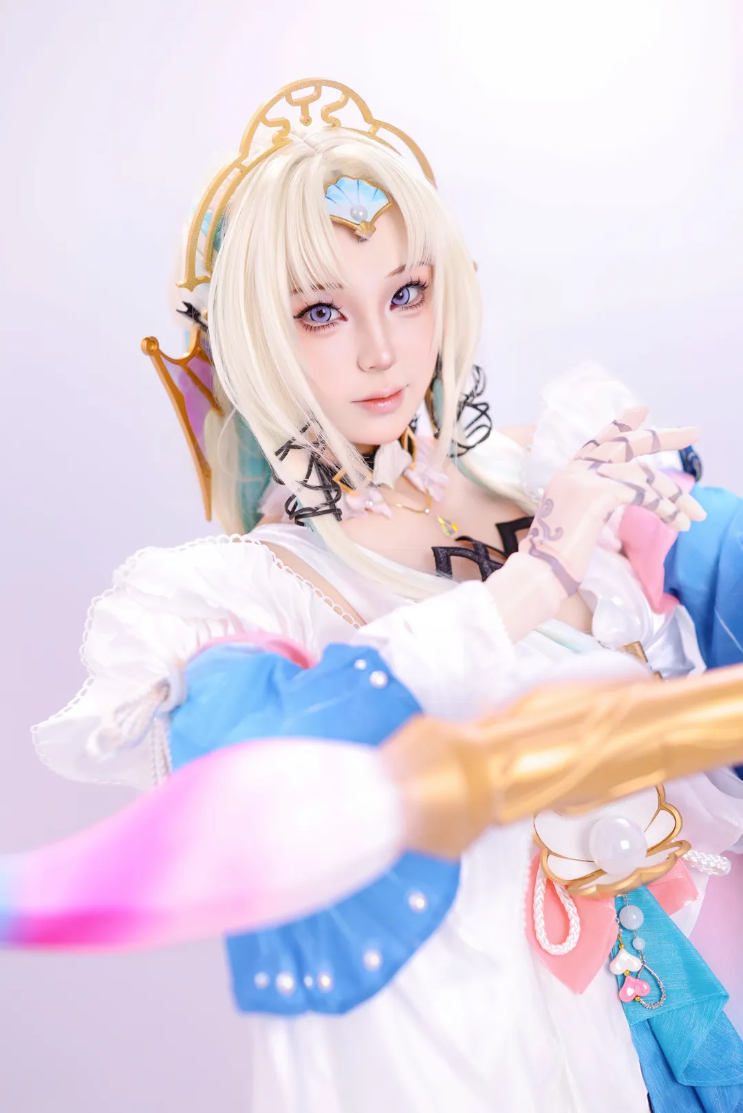 【真珠cos】崩坏星穹铁道，手持法杖的白丝智械少女 - 第 2 张