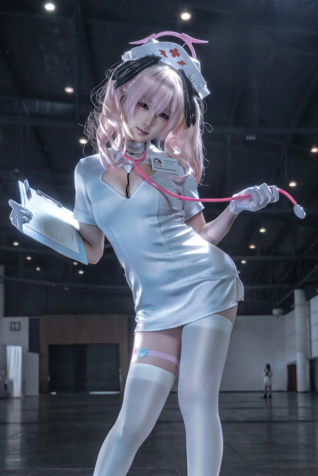 【下江小春cos】蔚蓝档案的粉色护士检查时间 - 第 1 张
