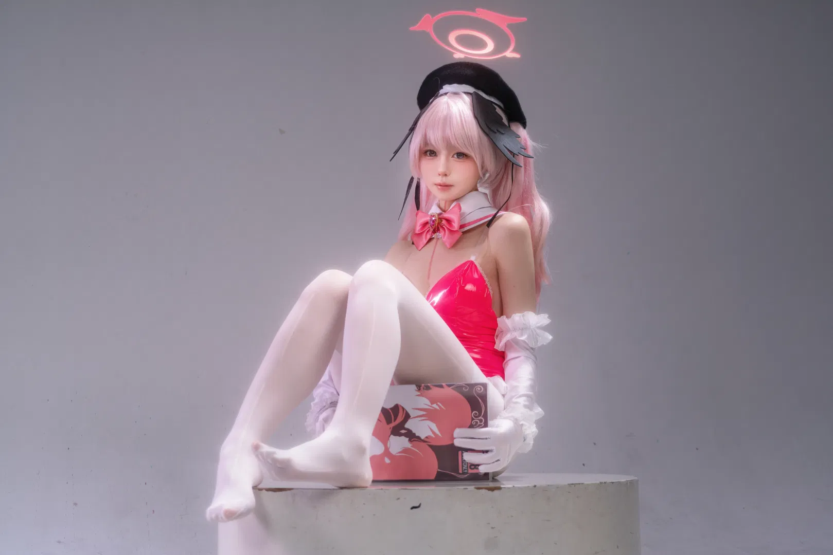 【下江小春cos】蔚蓝档案兔女郎白丝造型 - 第 6 张