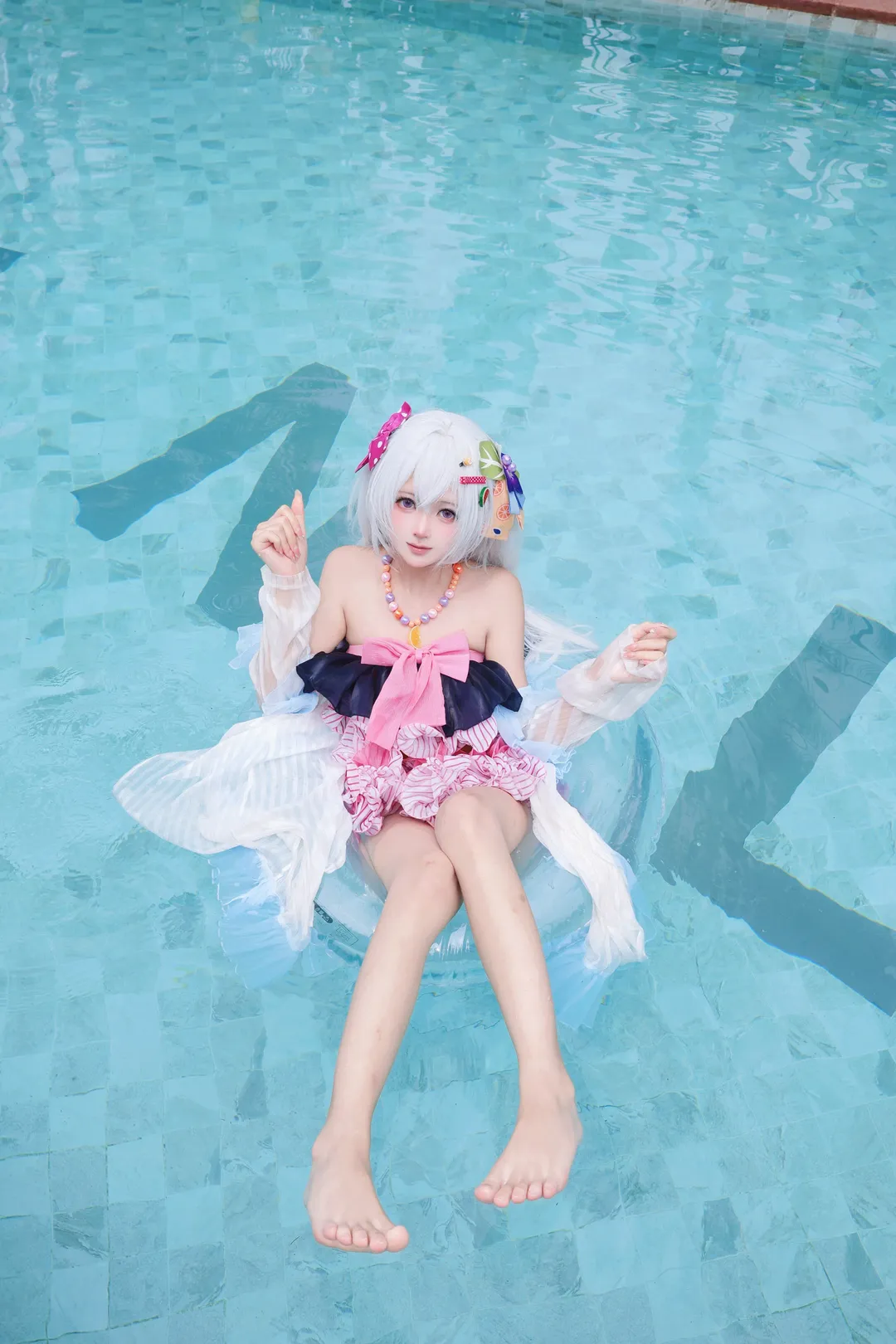 【白洲梓cos】蔚蓝档案夏日泳池的清凉体验 - 第 2 张