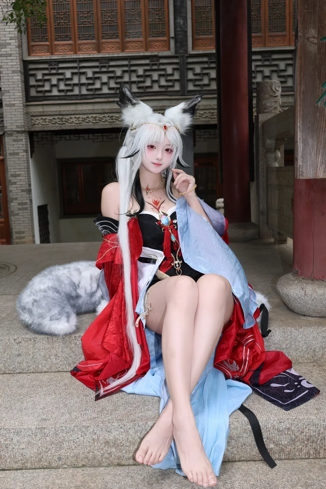 【心月狐cos】鳴潮古風白毛狐耳造型的拍攝記錄 - 第 2 張