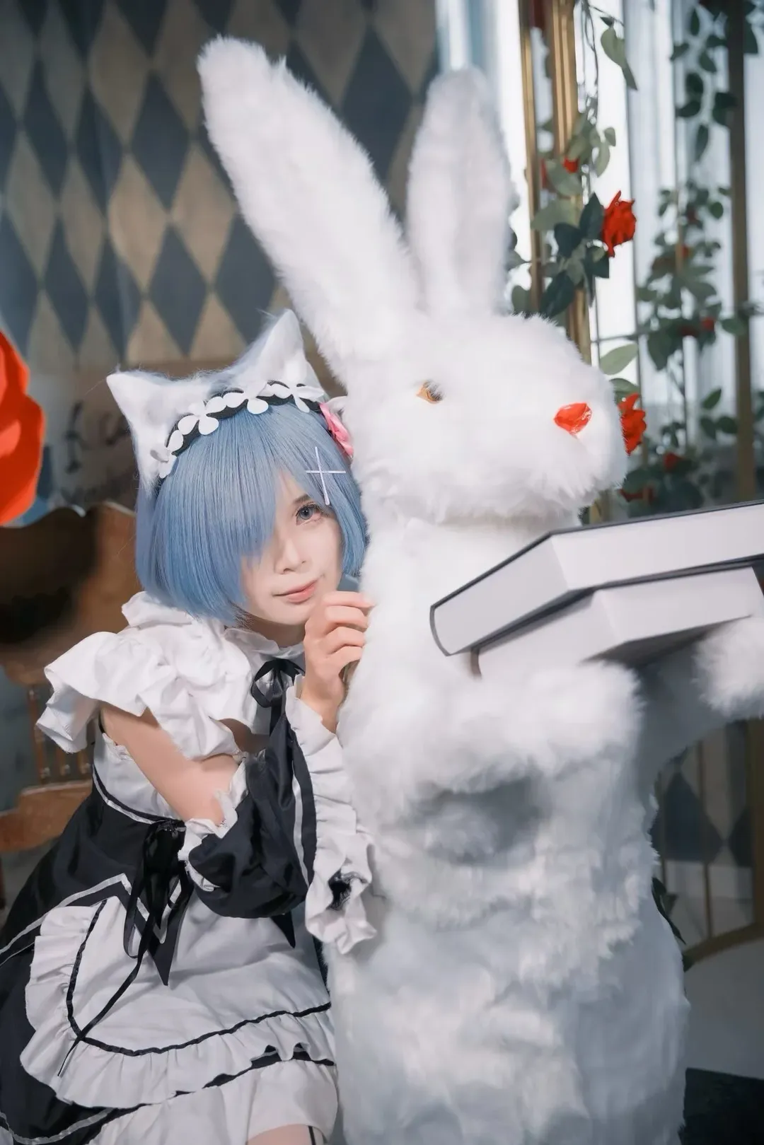 【雷姆cos】从零开始的异世界生活 柴郡猫耳女仆装 - 第 2 张