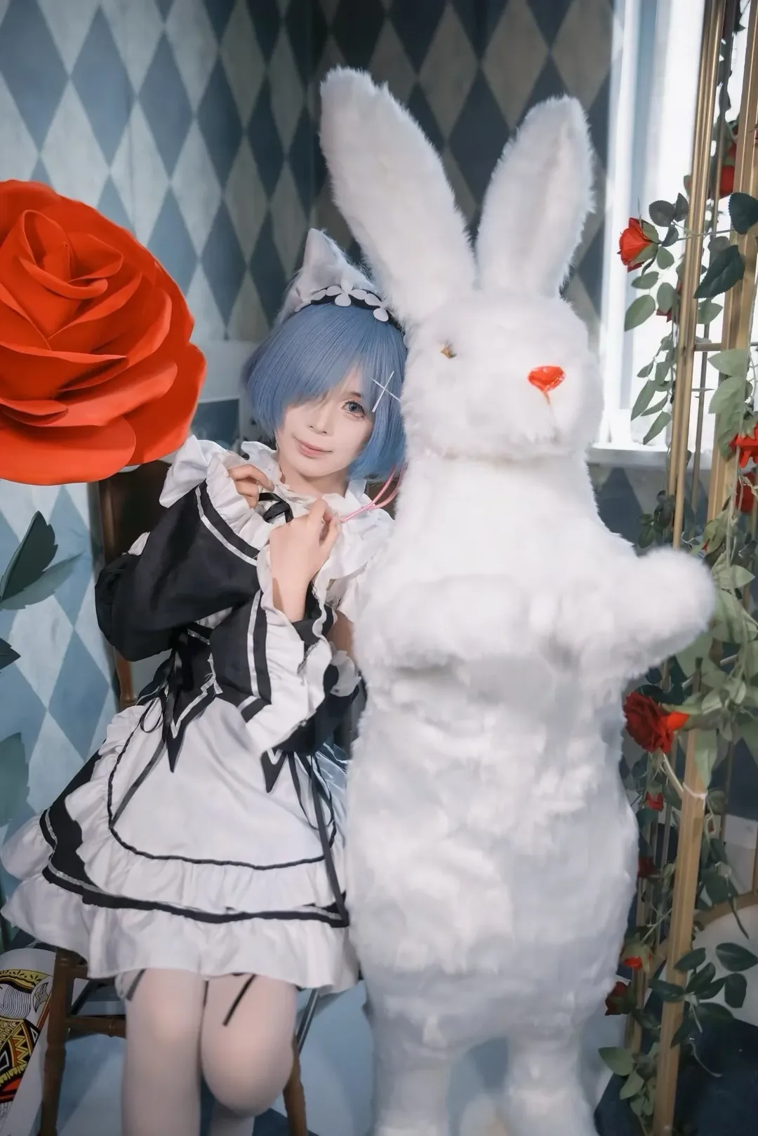 【雷姆cos】从零开始的异世界生活 柴郡猫耳女仆装 - 第 3 张