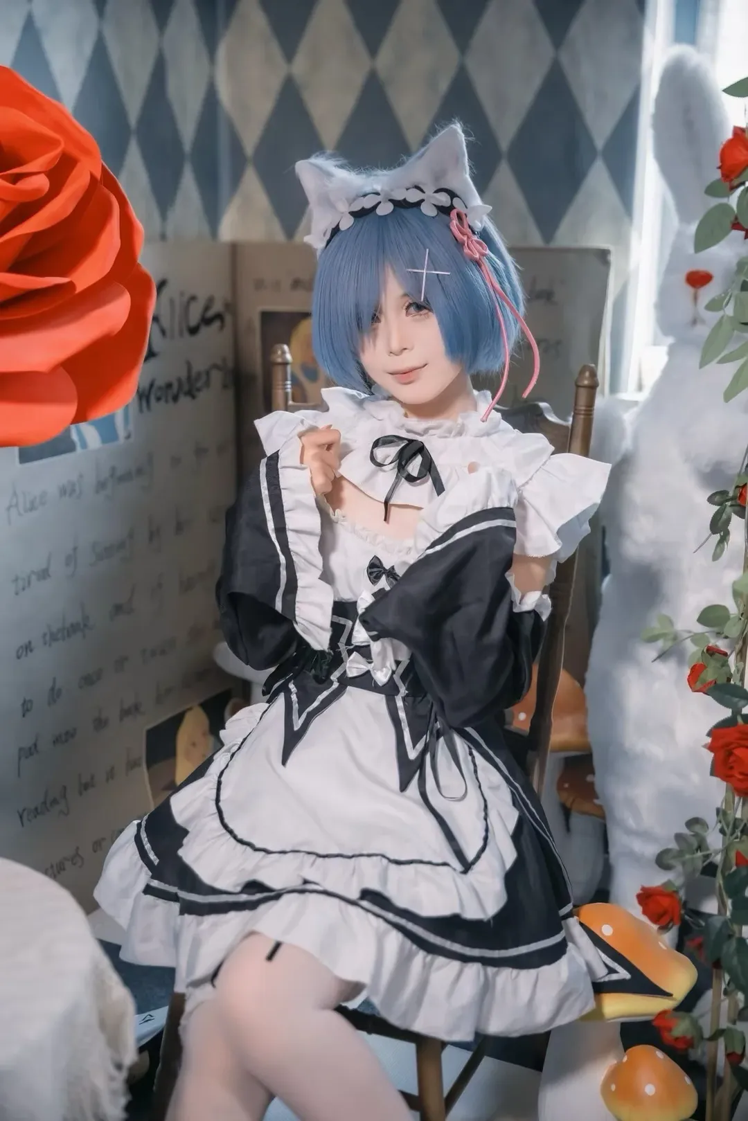 【雷姆cos】从零开始的异世界生活 柴郡猫耳女仆装 - 第 8 张