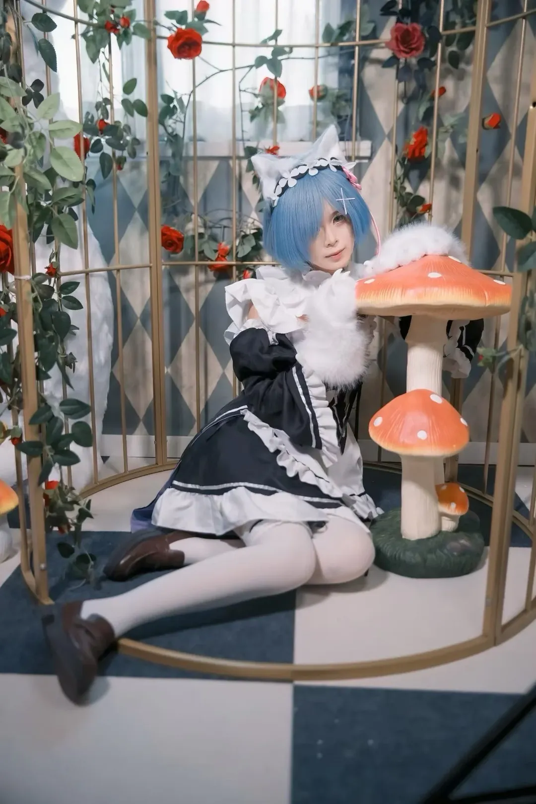 【雷姆cos】从零开始的异世界生活 柴郡猫耳女仆装 - 第 9 张