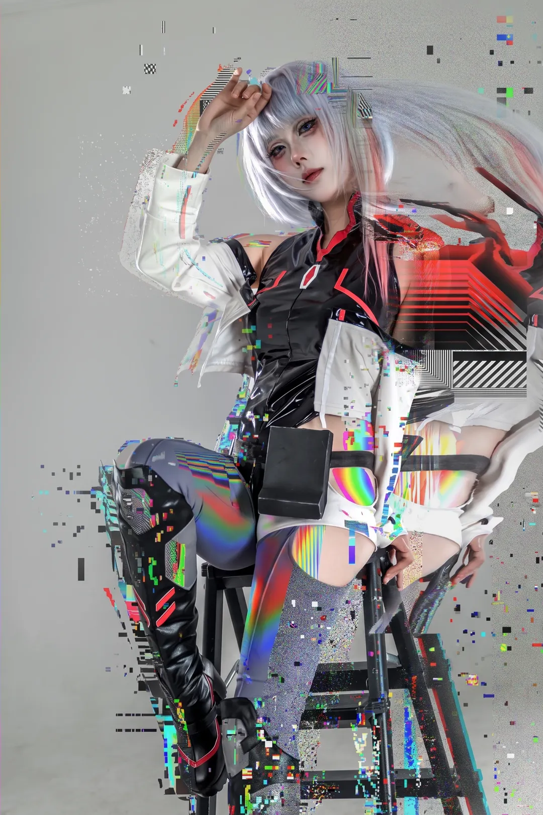 【露西cos】賽博朋克邊緣行者，白棚拍攝的戰術日常 - 第 1 張