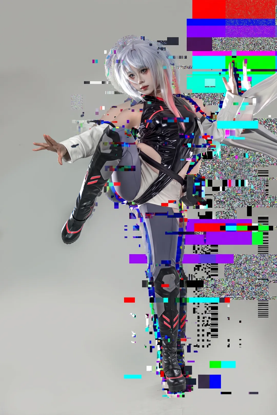 【露西cos】賽博朋克邊緣行者，白棚拍攝的戰術日常 - 第 8 張