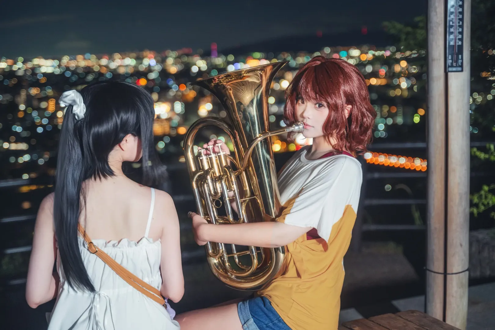 【黄前久美子cos】吹响吧上低音号 大吉山上的夜晚吹奏 - 第 1 张