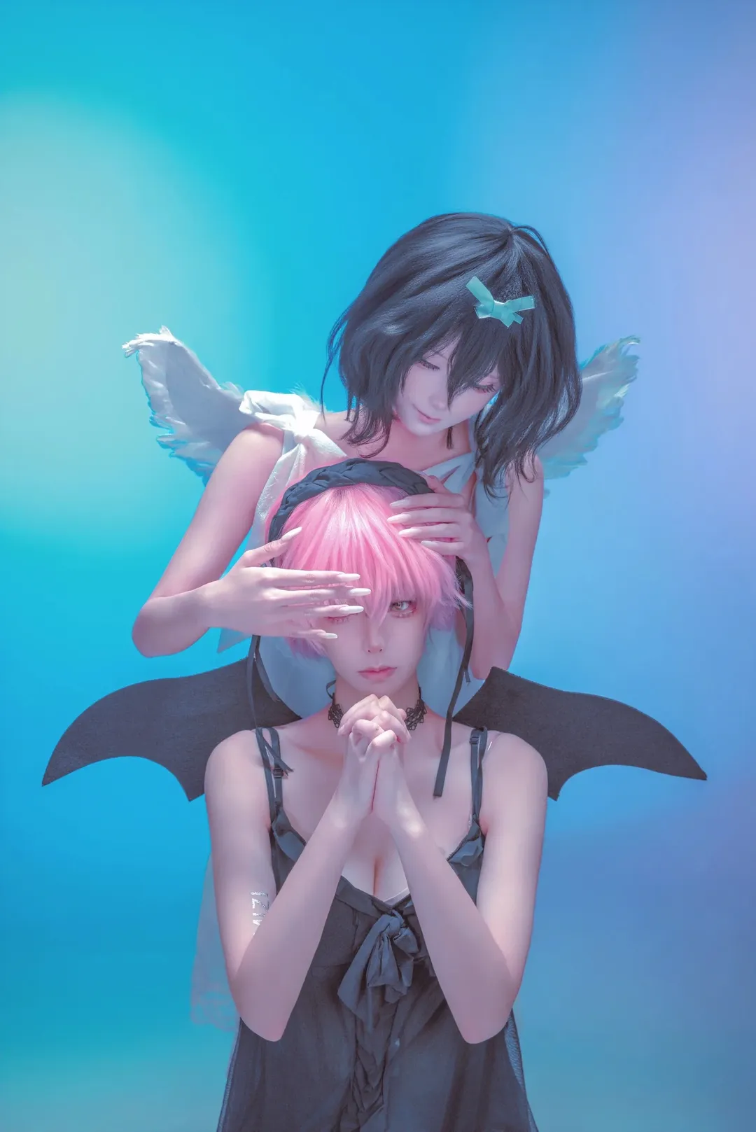 【mizi sua cos】异形舞台的宿命感，黑白羽翼交织的罗马柱幻想 - 第 5 张