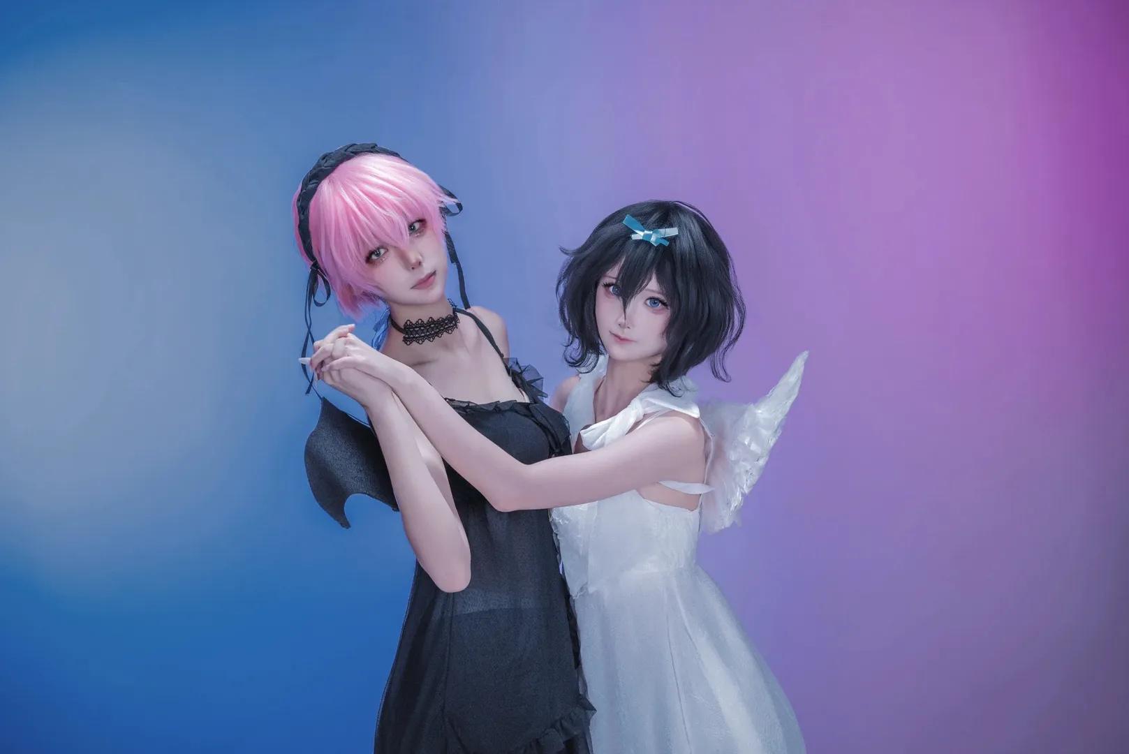 【mizi sua cos】异形舞台的宿命感，黑白羽翼交织的罗马柱幻想 - 第 7 张
