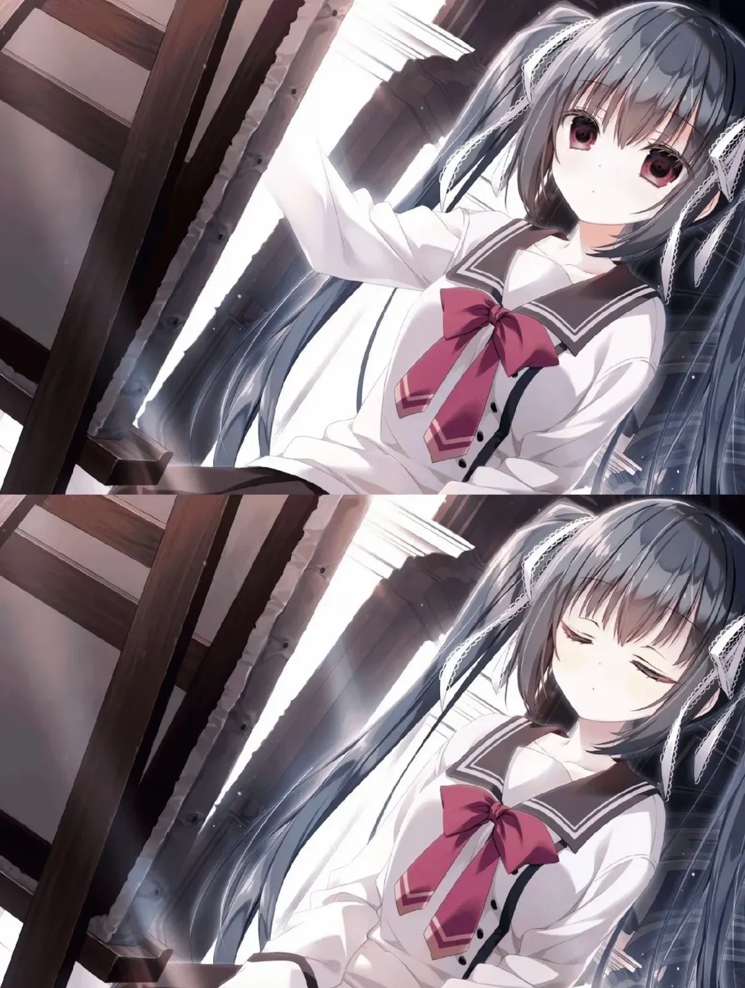 【本间心玲cos】樱之刻里的蓝发水手服少女 - 第 6 张