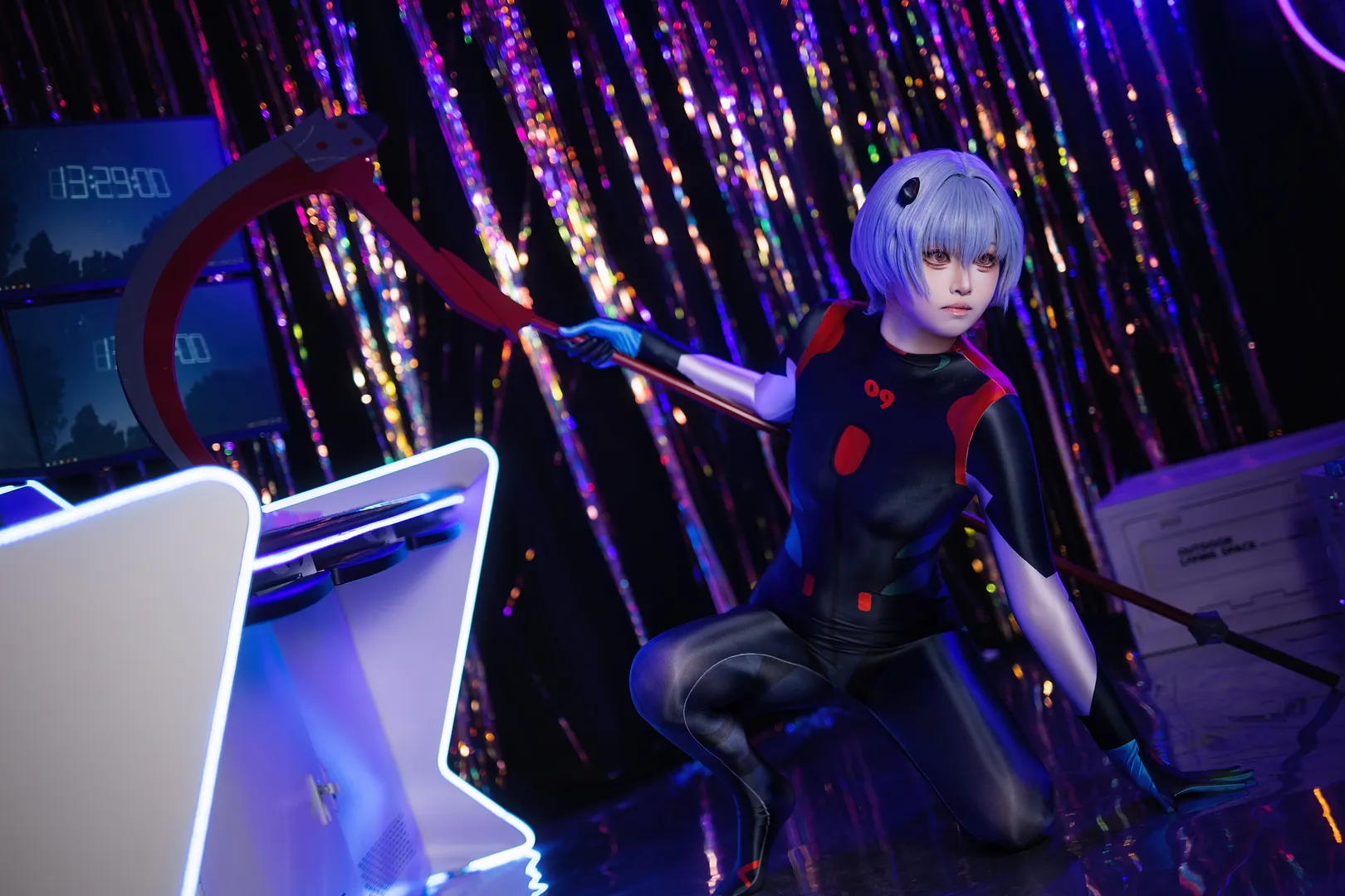 【綾波レイコスプレ】新世紀エヴァンゲリオン寒色系メカ戦闘服写真 - 3 枚目