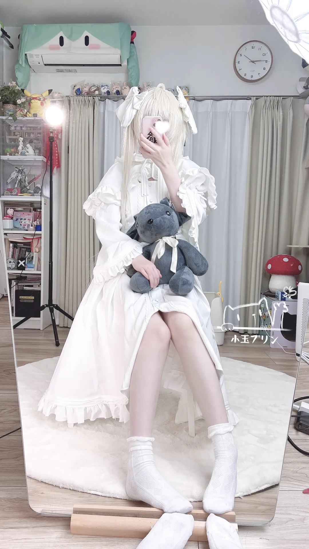 【春日野穹cos】悠的世界可以只有我嗎，緣之空穹妹白色長裙 - 第 2 張