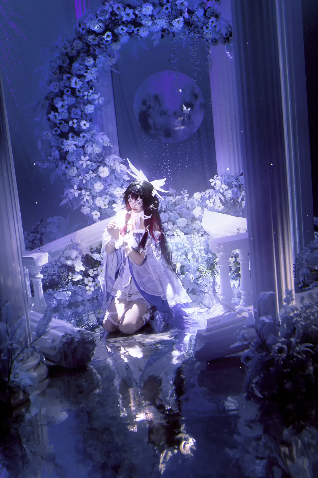 【哥倫比婭cos】原神 藍紫色調的靜謐月下少女 - 第 2 張