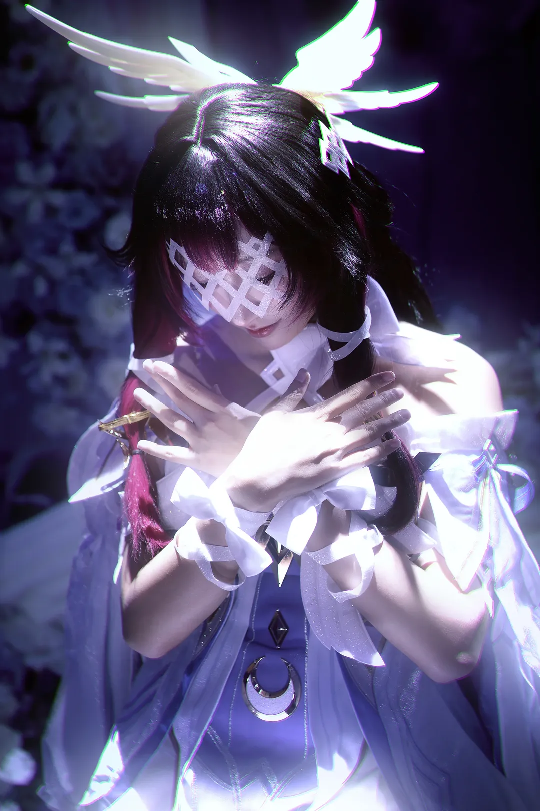 【哥倫比婭cos】原神 藍紫色調的靜謐月下少女 - 第 3 張