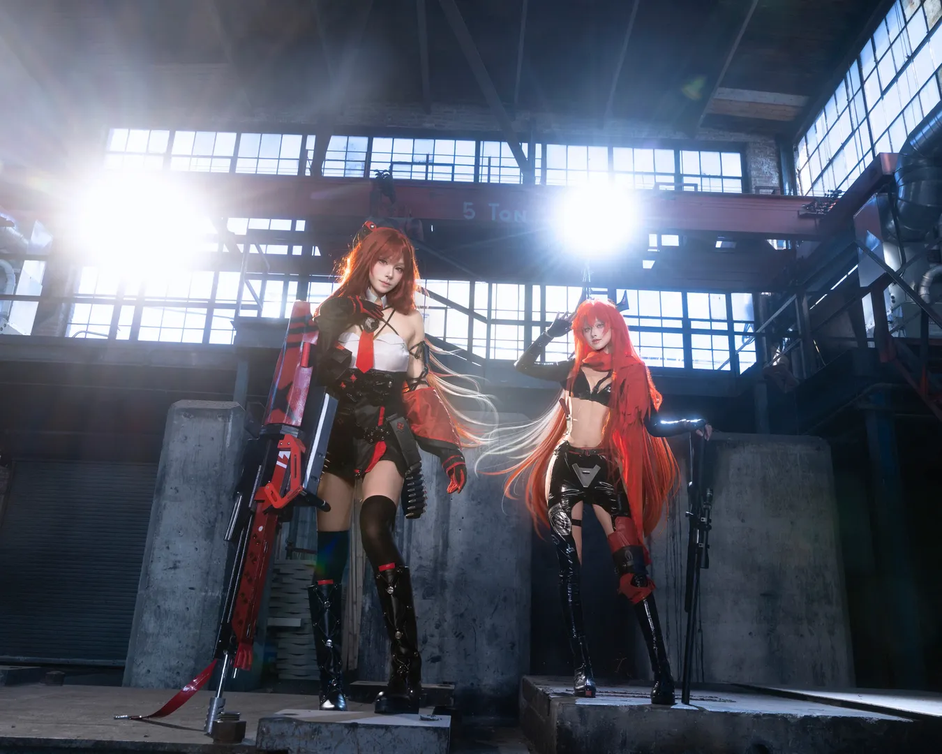 【帽神和Rapi cos】工业废墟里的红黑双人硬核大片 - 第 2 张