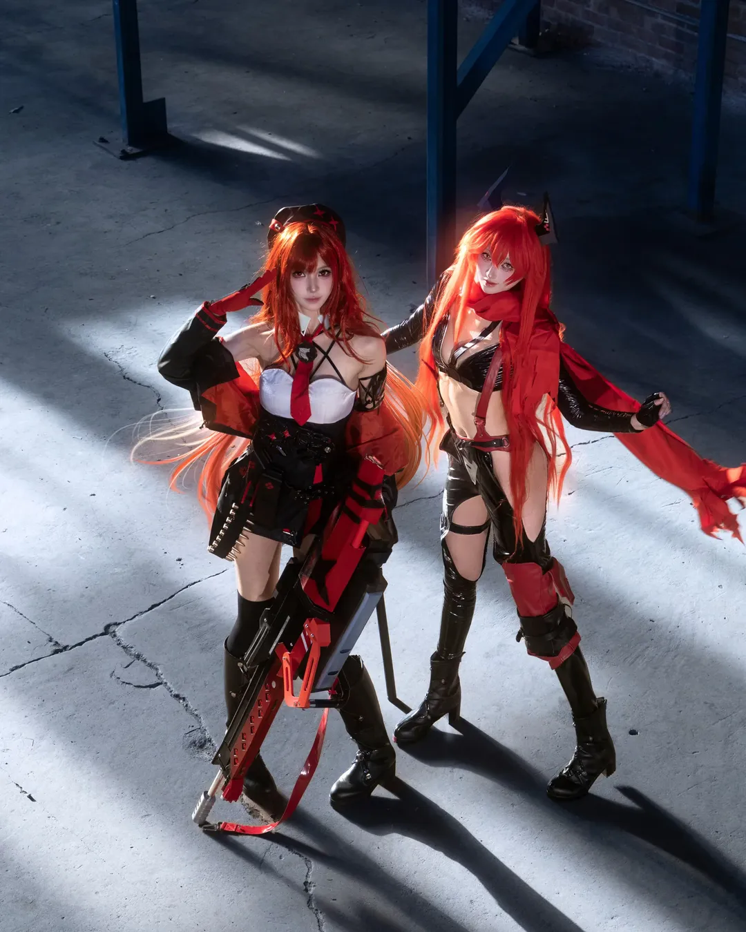 【帽神和Rapi cos】工业废墟里的红黑双人硬核大片 - 第 5 张