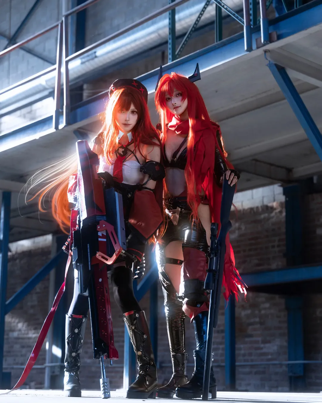 【帽神和Rapi cos】工业废墟里的红黑双人硬核大片 - 第 6 张
