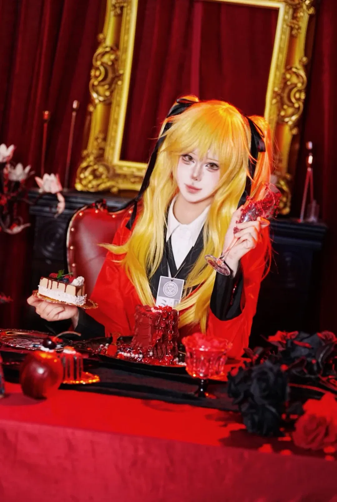 【早乙女芽亚里cos】狂赌之渊，红黑制服的绝对气场 - 第 9 张