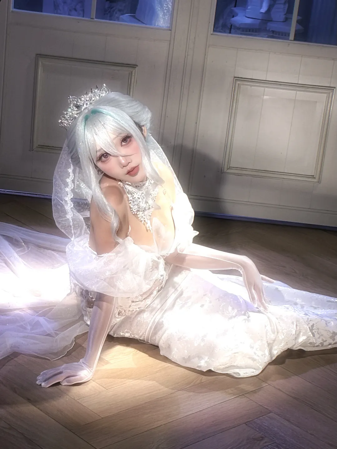 【奇爾沙治cos】碧藍航線誓約婚紗搭配月光頭紗 - 第 2 張