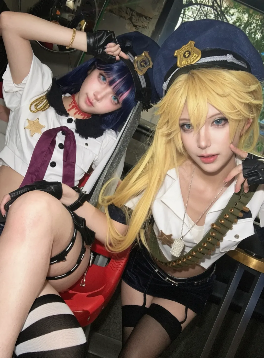 【panty stocking cos】吊帶襪天使的叛逆警花組合 - 第 1 張
