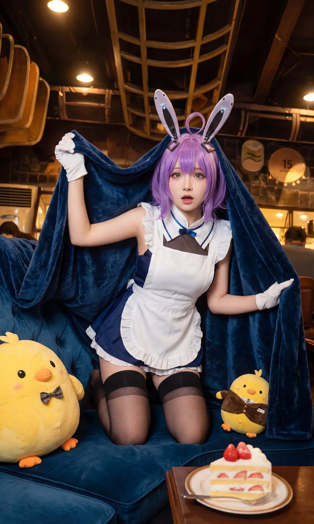 碧藍航線休斯頓II女僕裝cos，這樣的打扮很出片 - 第 1 張