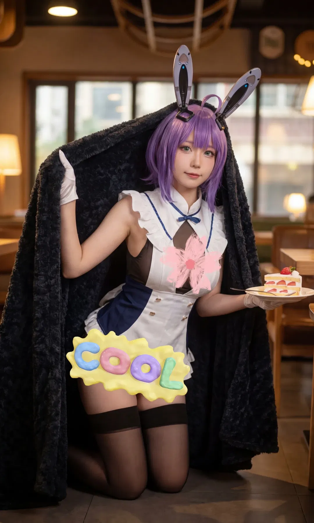 碧藍航線休斯頓II女僕裝cos，這樣的打扮很出片 - 第 4 張