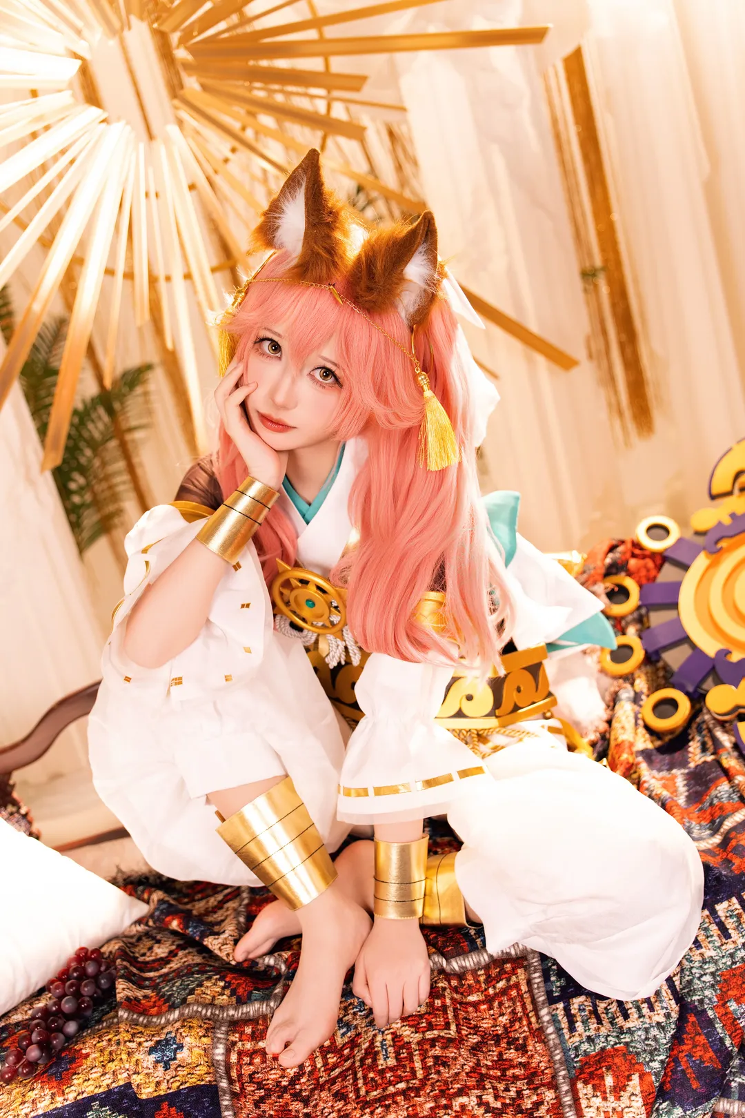 【玉藻前cos】金色异域风狐妖，细节与光影的碰撞 - 第 2 张