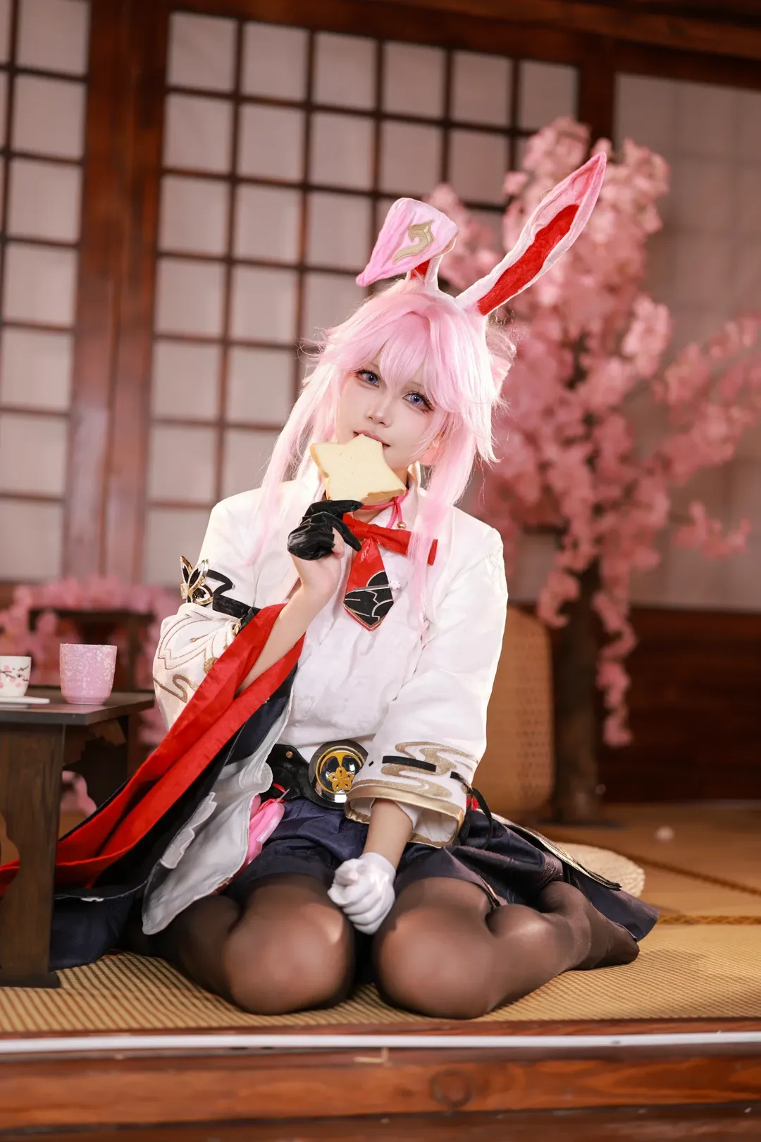 【緋英cos】崩壞星穹鐵道，和室櫻花下的兔耳少女 - 第 3 張