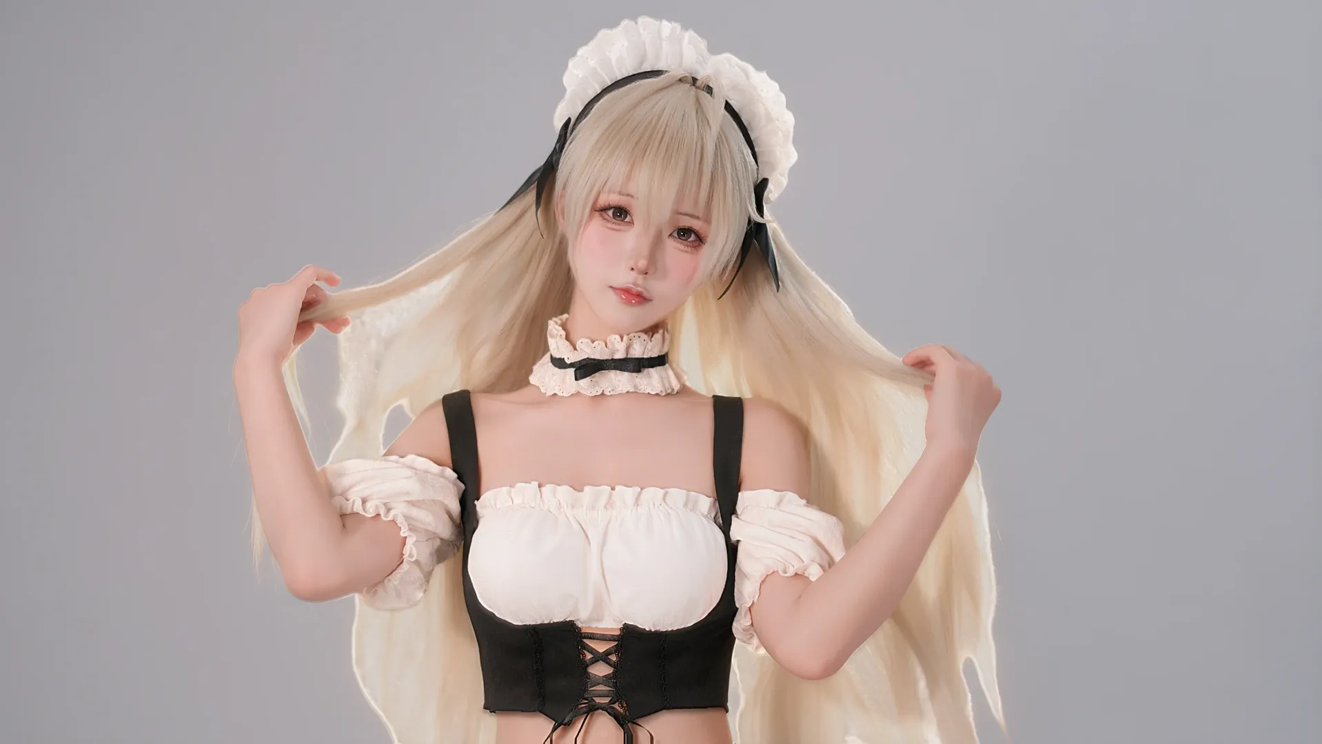 【春日野穹cos】女仆装搭配黑丝的出片分享 - 第 3 张