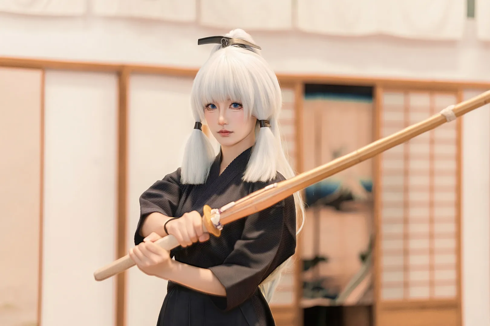 【神里绫华cos】原神白鹭公主的剑道修行 - 第 3 张