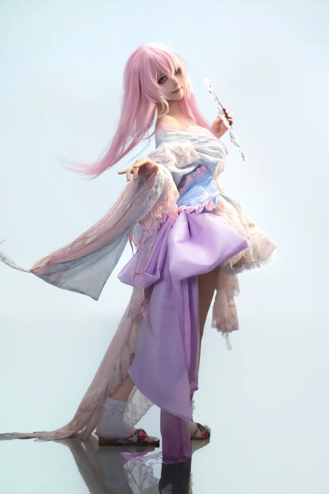 【幽幽子cos】东方project 西行寺幽幽子 惊鸿一瞥的梦幻感 - 第 1 张