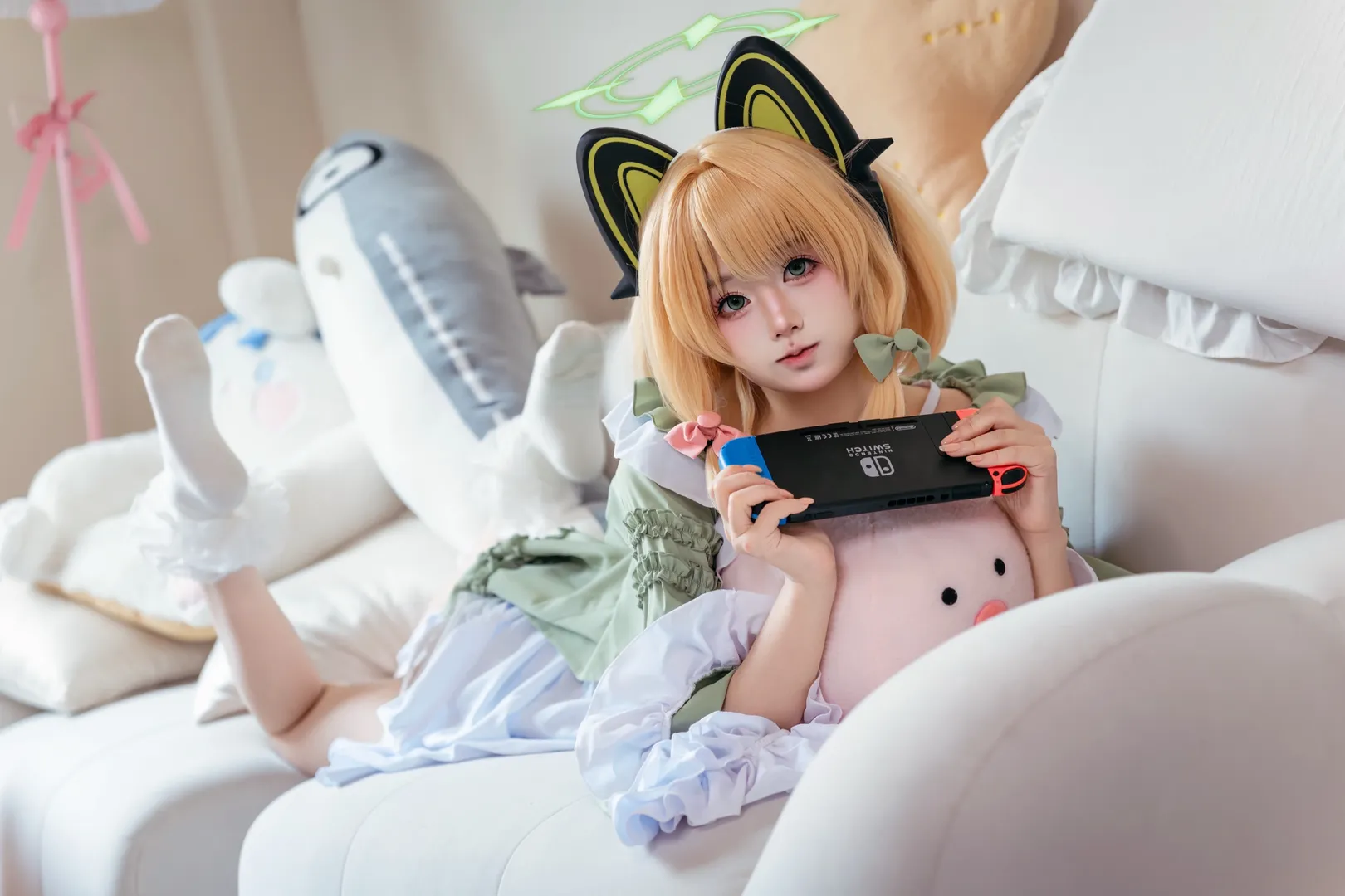 【才羽绿cos】蔚蓝档案小绿的游戏日常 - 第 3 张