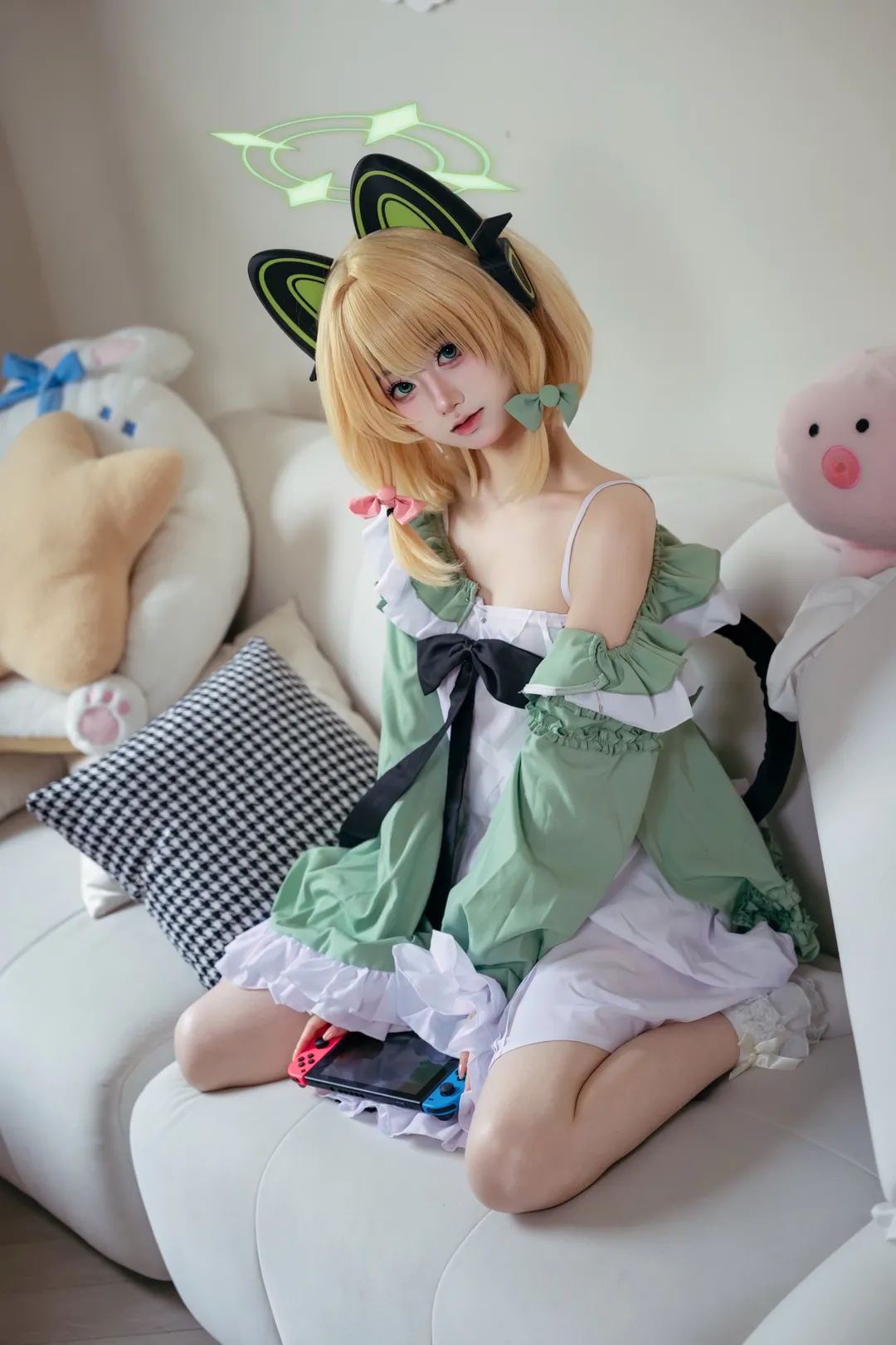 【才羽绿cos】蔚蓝档案小绿的游戏日常 - 第 4 张