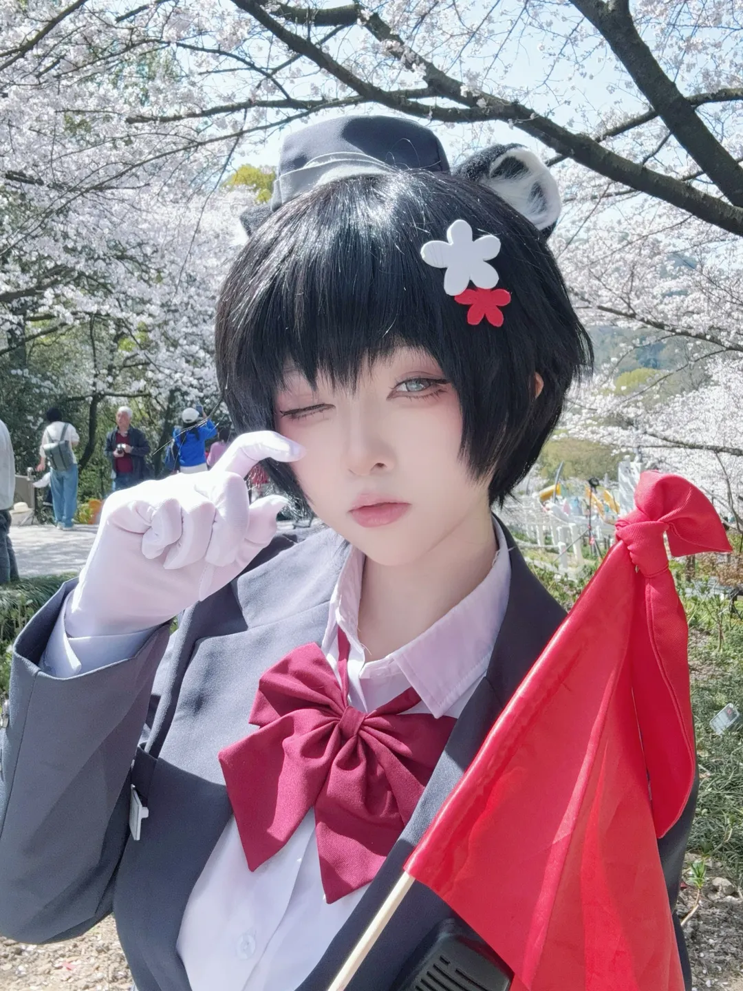 【導遊椿cos】蔚藍檔案，櫻花下的導遊椿 - 第 1 張