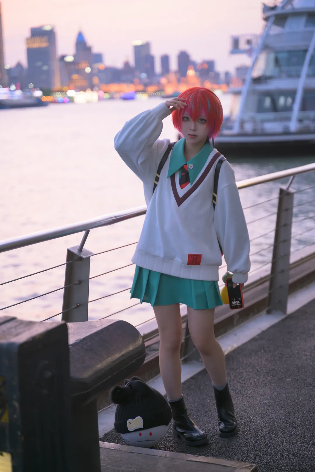 【玛秋cos】高达gquuuuuux 天手让叶的江边黄昏随拍 - 第 1 张