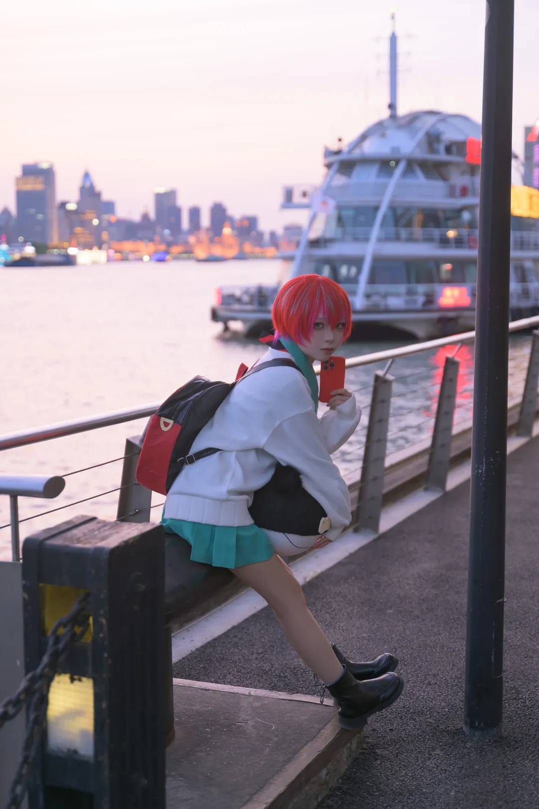 【玛秋cos】高达gquuuuuux 天手让叶的江边黄昏随拍 - 第 2 张