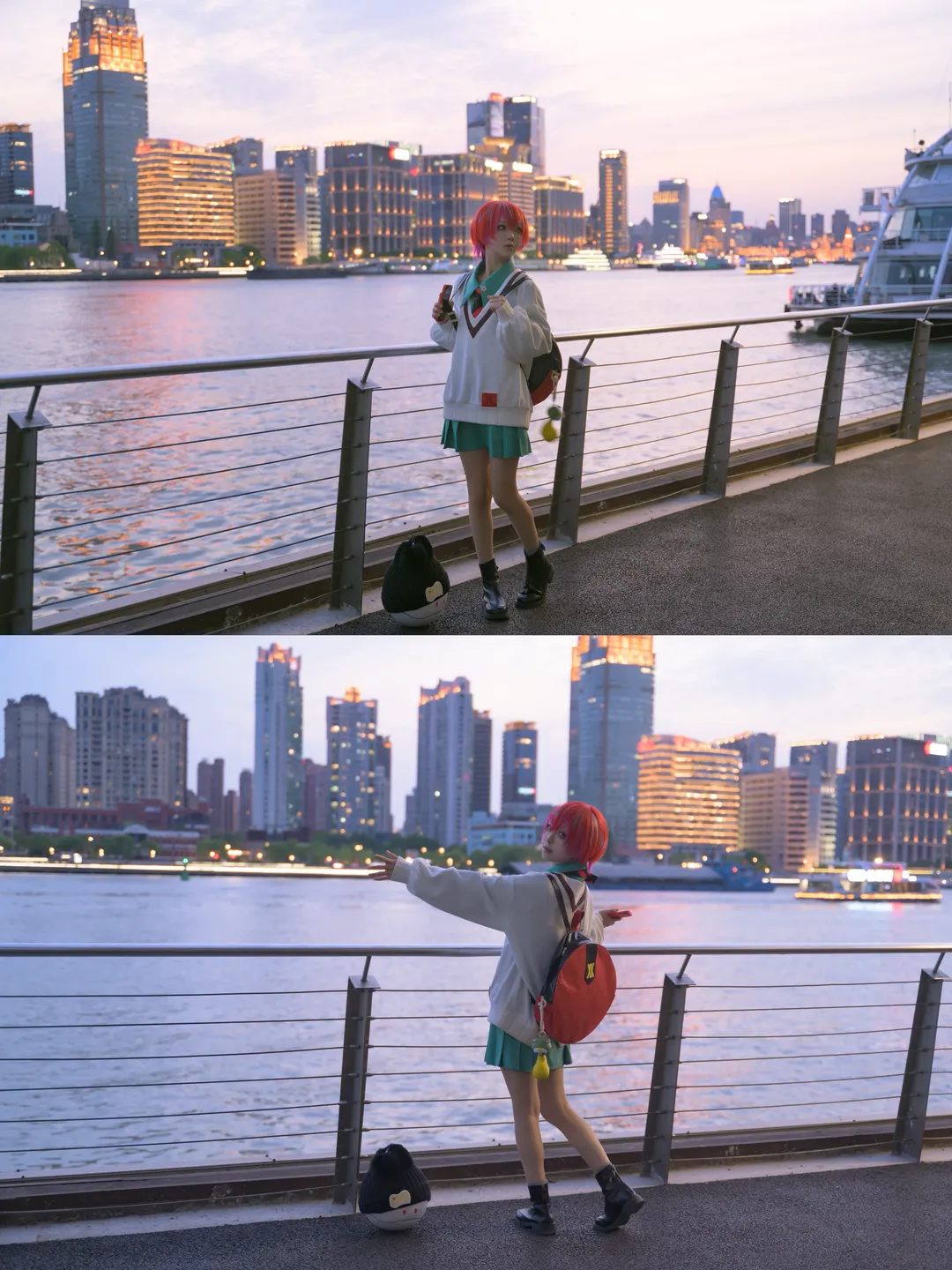【玛秋cos】高达gquuuuuux 天手让叶的江边黄昏随拍 - 第 3 张