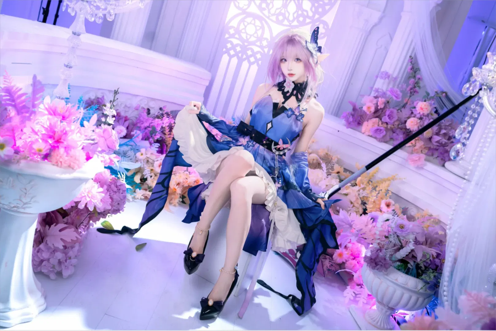 【遐蝶cos】崩坏星穹铁道里的梦幻花海摄影 - 第 2 张