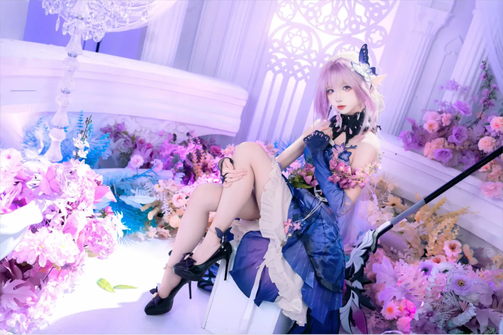 【遐蝶cos】崩坏星穹铁道里的梦幻花海摄影 - 第 3 张