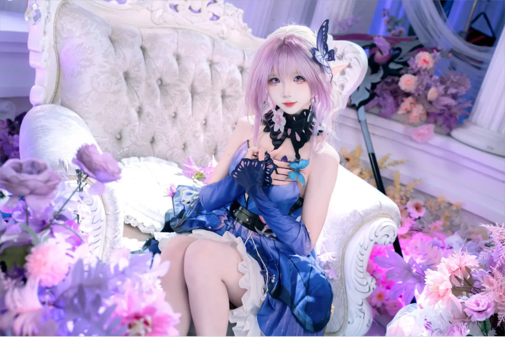 【遐蝶cos】崩坏星穹铁道里的梦幻花海摄影 - 第 6 张
