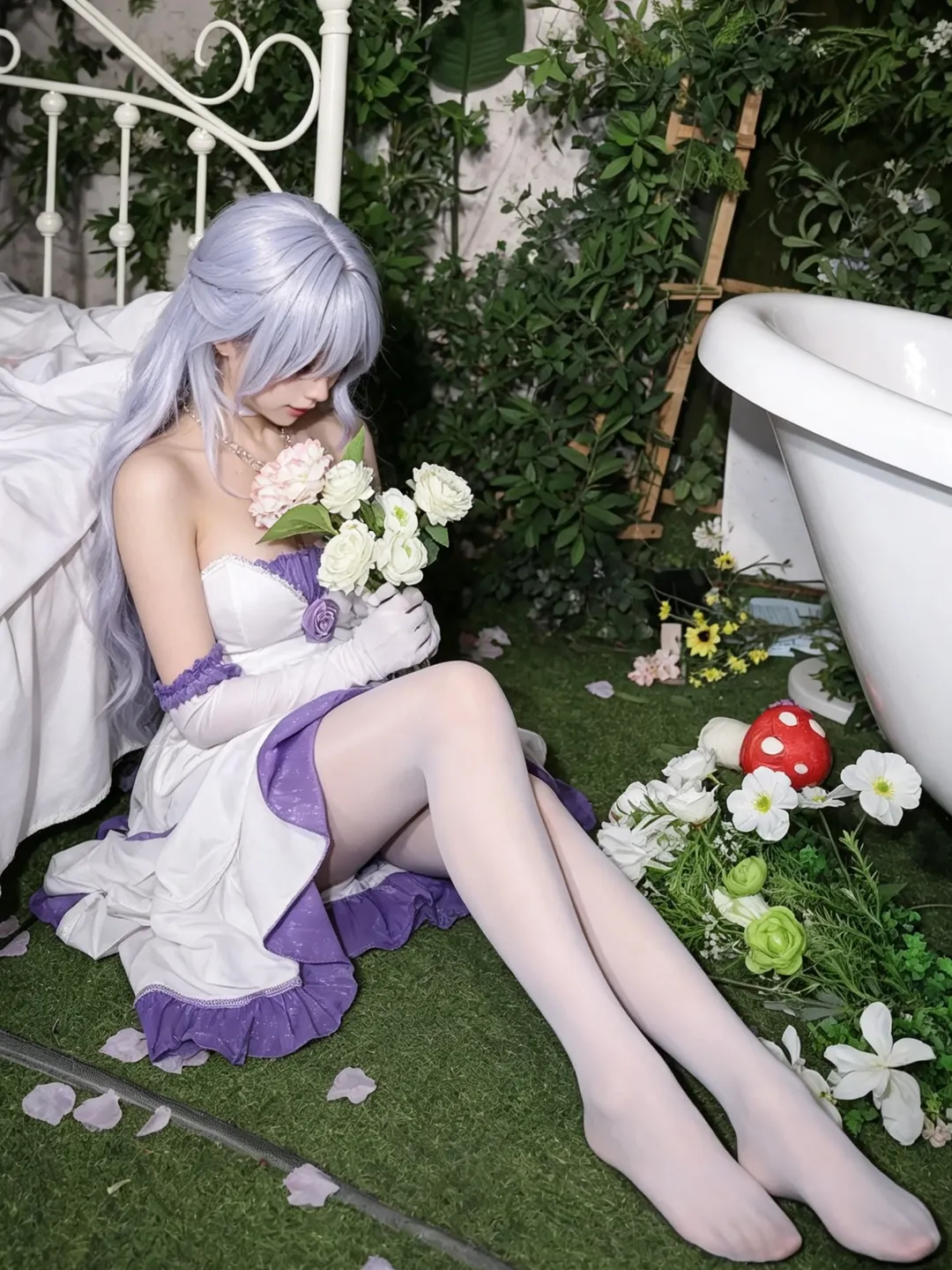 【知更鳥cos】南京實景花園白紫裙約拍記錄 - 第 3 張