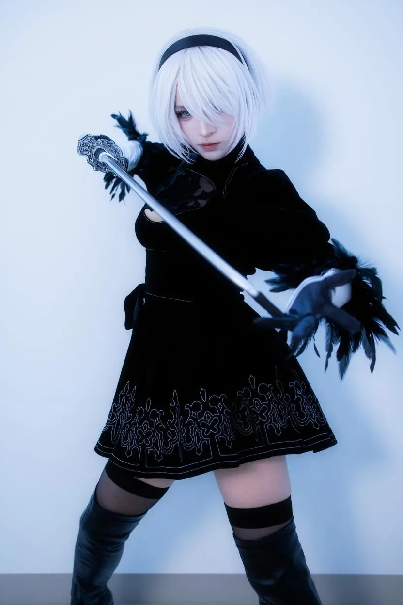 【2Bcos】在靜安大悅城拍攝尼爾機械紀元，狹窄走廊裡的戰鬥張力 - 第 2 張