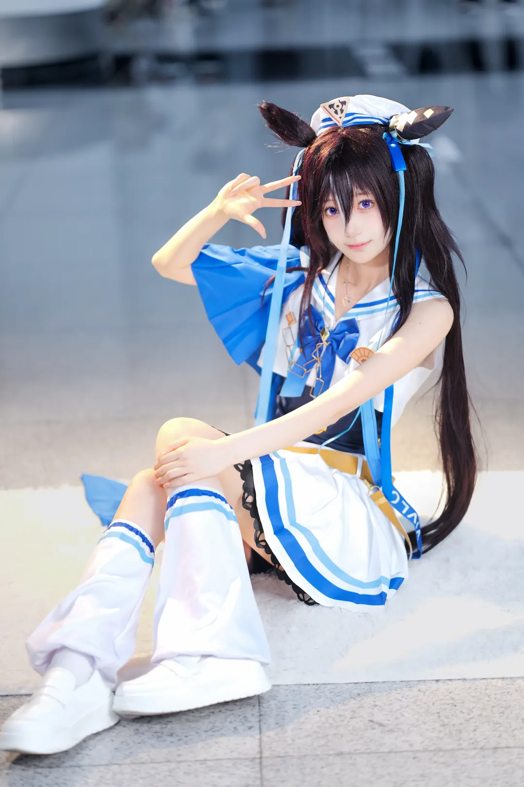【强击cos】赛马娘强击的夏日水手服写真 - 第 1 张