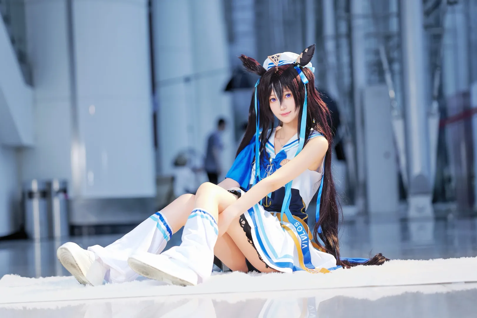 【强击cos】赛马娘强击的夏日水手服写真 - 第 4 张
