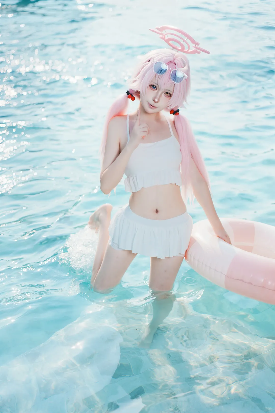 【小鳥遊星野cos】蔚藍檔案盛夏泳裝正片瞬間 - 第 3 張