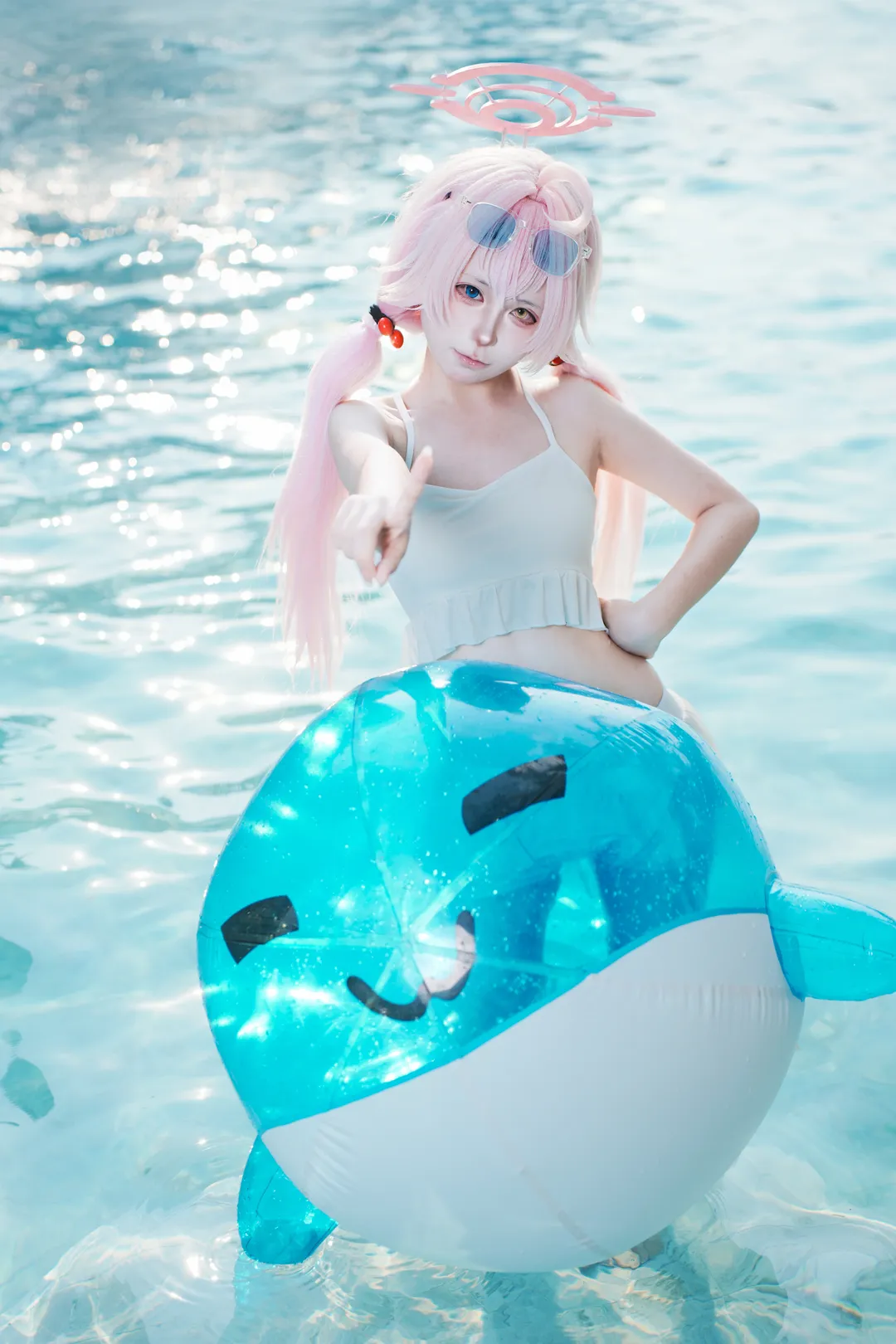 【小鳥遊星野cos】蔚藍檔案盛夏泳裝正片瞬間 - 第 4 張