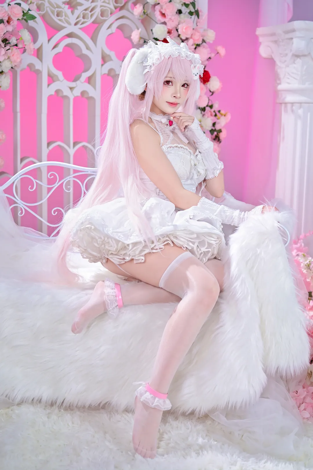 【爱丽丝cos】胜利女神：妮姬的粉色童话幻梦 - 第 6 张