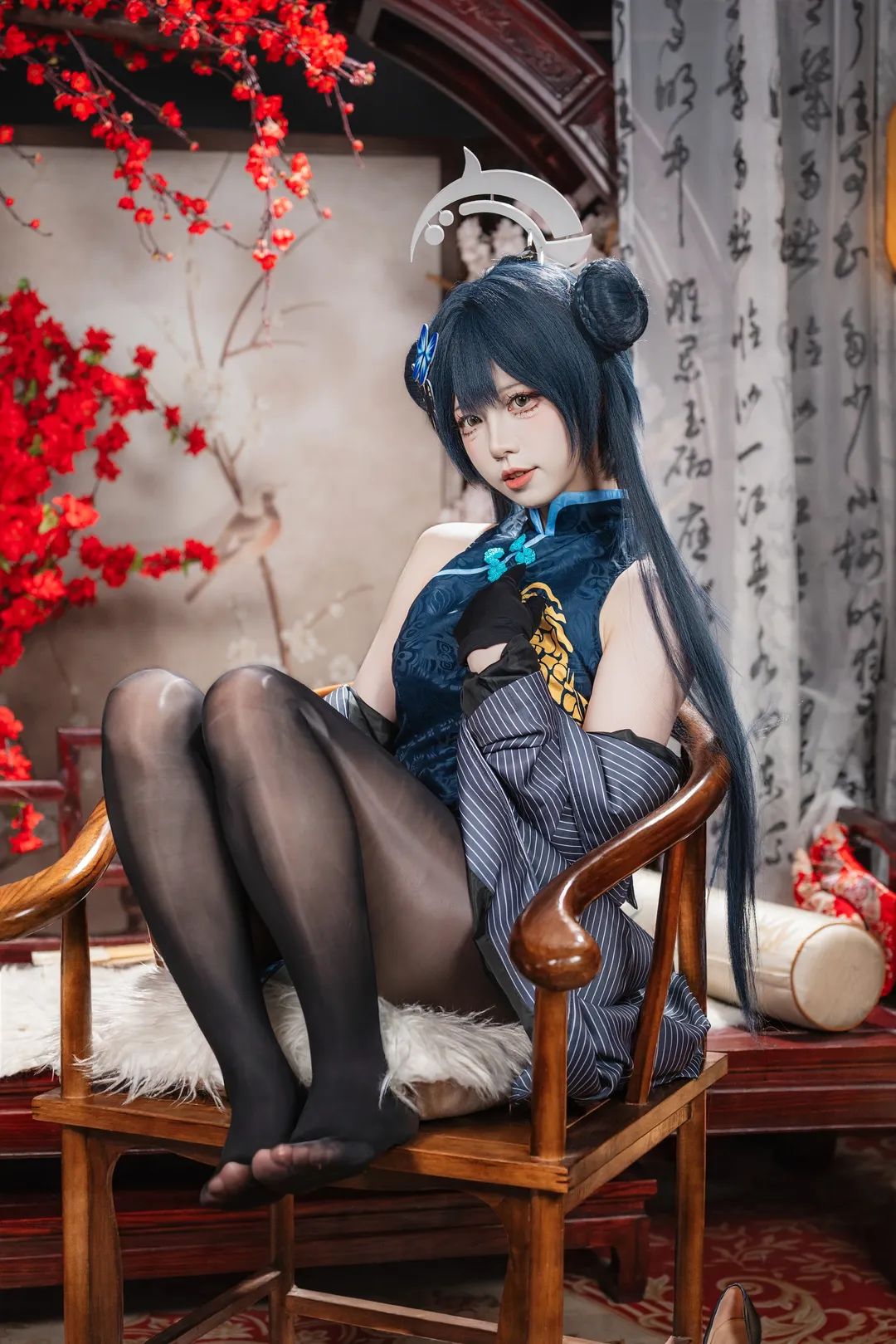 【妃咲cos】蔚蓝档案的中式旗袍造型